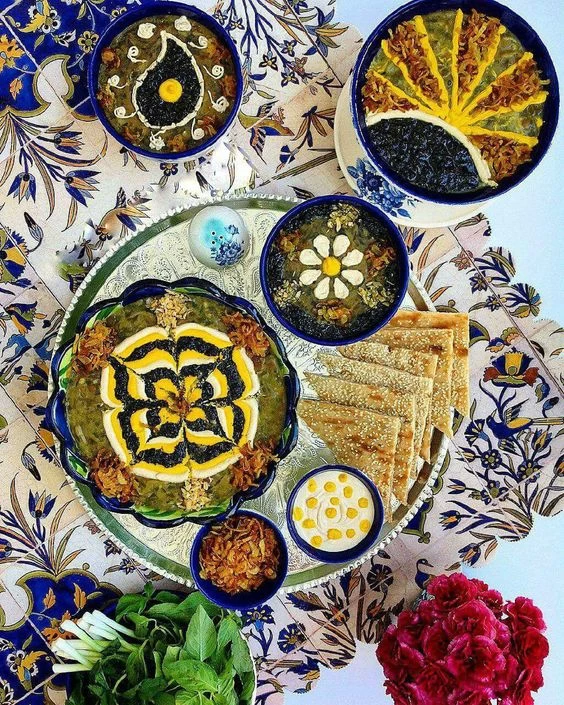 تزیین آش رشته مجلسی نذری افطار