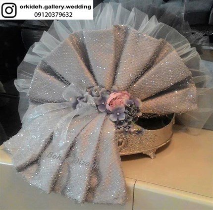 تزیین پارچه مجلسی و چادر عروس بله برون عقد 