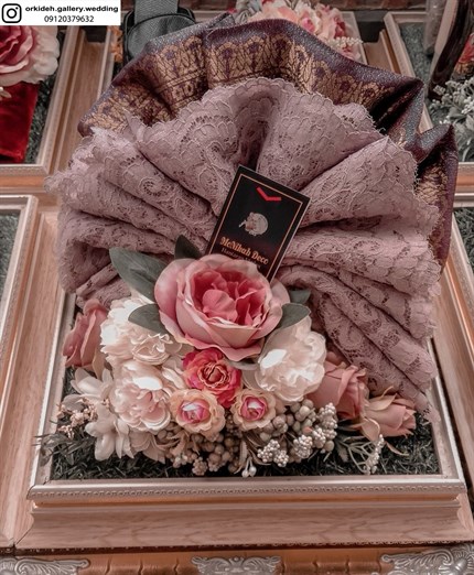 تزیین پارچه مجلسی و چادر عروس بله برون عقد 