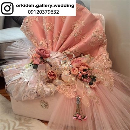 تزیین پارچه مجلسی و چادر عروس بله برون عقد 