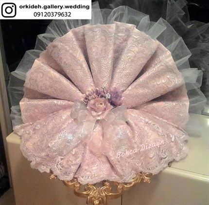 تزیین پارچه مجلسی و چادر عروس بله برون عقد 