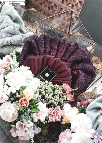 تزیین پارچه مجلسی و چادر عروس بله برون عقد 