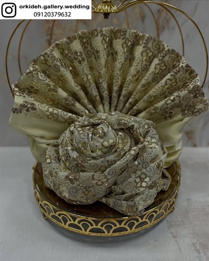 تزیین پارچه مجلسی و چادر عروس بله برون عقد 