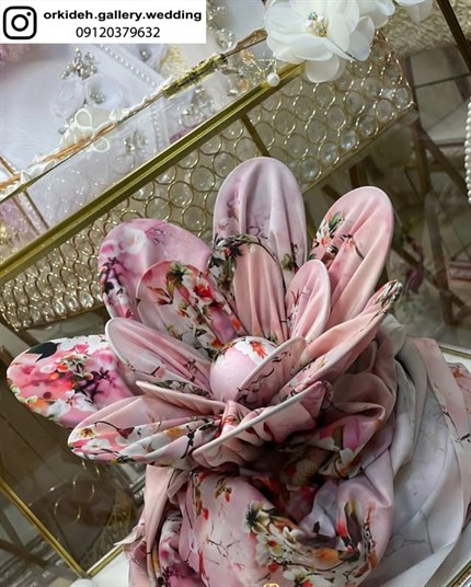 تزیین پارچه مجلسی و چادر عروس بله برون عقد 