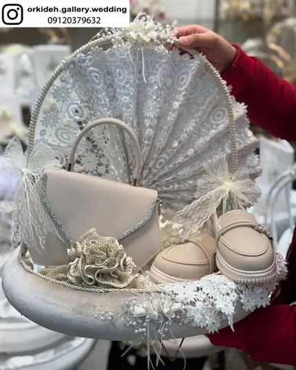 تزیین پارچه چادر بله برون عروس  