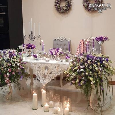 مدل تزیین میز بله برون دیزاین میز نامزدی