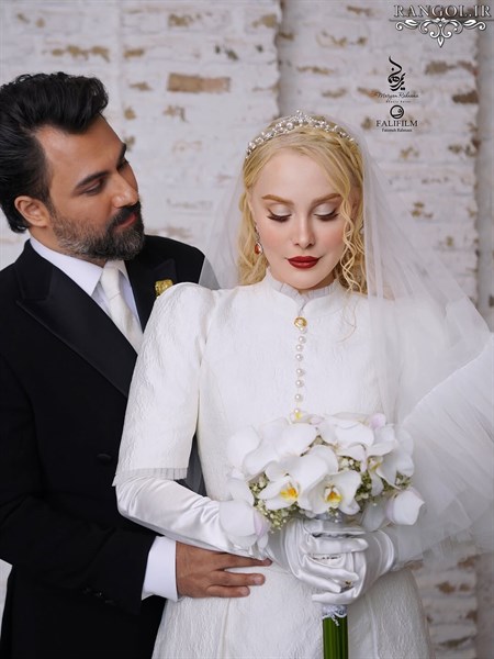 عکس عروس بازیگر ازدواج آرام جعفری بابک انصاری عروسی سلبریتی