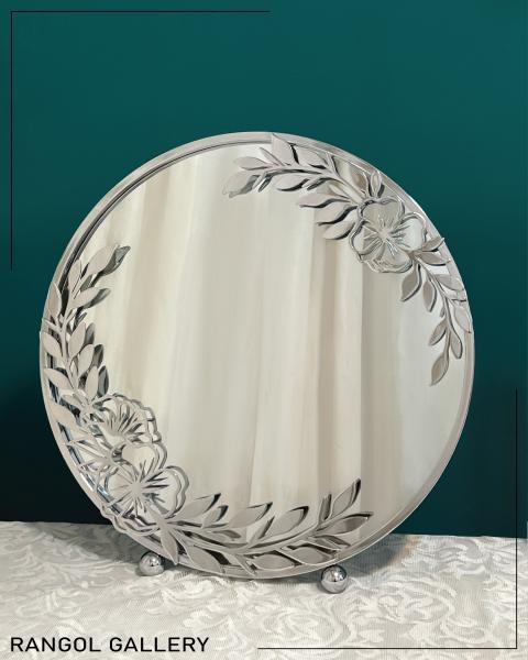 آینه شمعدان عروس طرح گل مدل جدید آینه شمعدان نقره رنگ شمعدان قو جاشمعی قلب