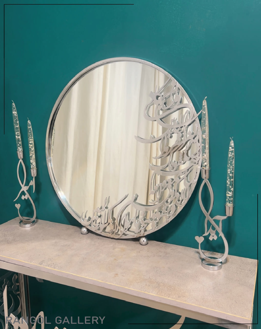 آینه شمعدان خاص آینه شمعدان دو شعله شمعدان اسم کالیگرافی مدل جدید لاکچری عروس