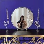 آیینه شمعدان نقره