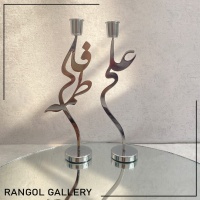 شمعدان عروس شمعدان رومیزی فلزی جاشمعی اسم شمعدان مدرن فانتزی شیک جاشمعی عقد علی فاطمه