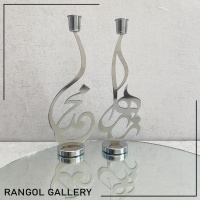 شمعدان عروس شمعدان رومیزی فلزی جاشمعی اسم شمعدان مدرن فانتزی شیک جاشمعی عقد زهرا محمد