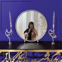 آیینه شمعدان نقره