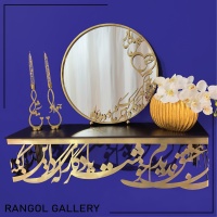 آینه شمعدان طلایی 