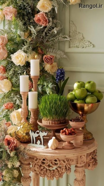چیدمان سفره هفتسین ایده هفت سین جدید شیک لاکچری چیدمان سفره هفتسین ایده هفت سین جدید شیک لاکچری