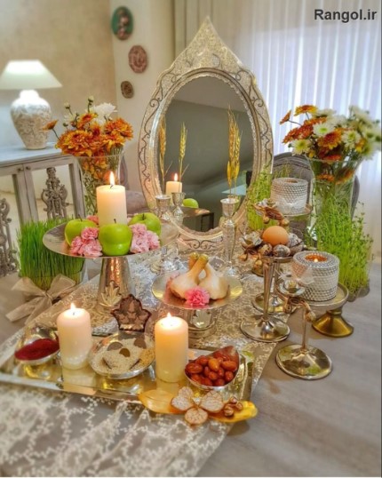 چیدمان سفره هفتسین ایده هفت سین جدید شیک مینیمال چیدمان سفره هفتسین ایده هفت سین جدید شیک مینیمال