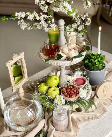 چیدمان سفره هفتسین ایده تزیین هفت سین جدید۱۴۰۴ چیدمان سفره هفتسین ایده تزیین هفت سین جدید۱۴۰۴