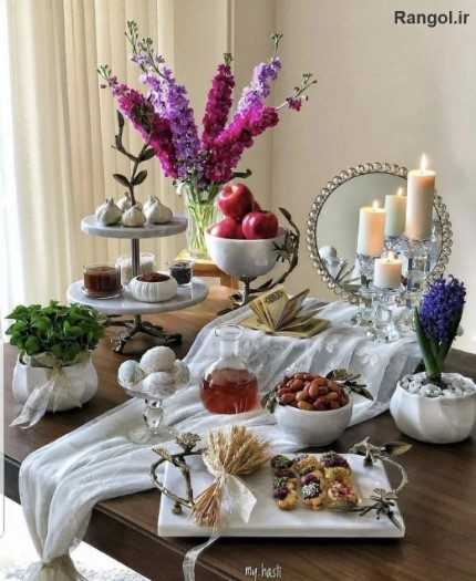 چیدمان سفره هفتسین ایده تزیین هفت سین جدید۱۴۰۴ چیدمان سفره هفتسین ایده تزیین هفت سین جدید۱۴۰۴