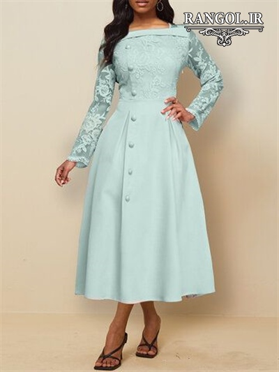 لباس مجلسی میدی پیراهن زنانه قد میدی متوسط شیک جدید