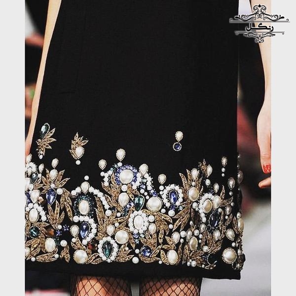 مدل مانتو و لباس مجلسی کار شده سنگ دوزی جواهر دوزی جدید