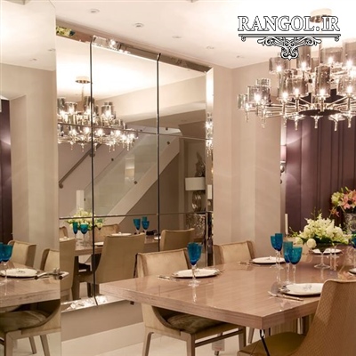 مدل آینه دکوراتیو مدرن آینه شیک لاکچری خاص دکوراسیون پذیرایی