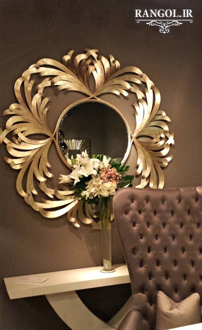 مدل آینه دکوراتیو مدرن آینه شیک لاکچری خاص دکوراسیون پذیرایی