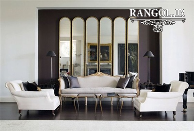 مدل آینه دکوراتیو مدرن آینه شیک لاکچری خاص دکوراسیون پذیرایی