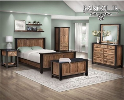 مدل سرویس تخت خواب چوب جهیزیه عروس
