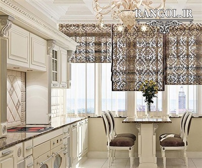 مدل پرده آشپزخانه شیک جدید مدرن