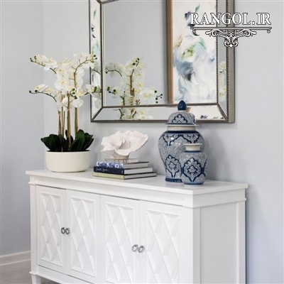 ایده تزیین میز کنسول دکور دیزاین میز کنسول شیک