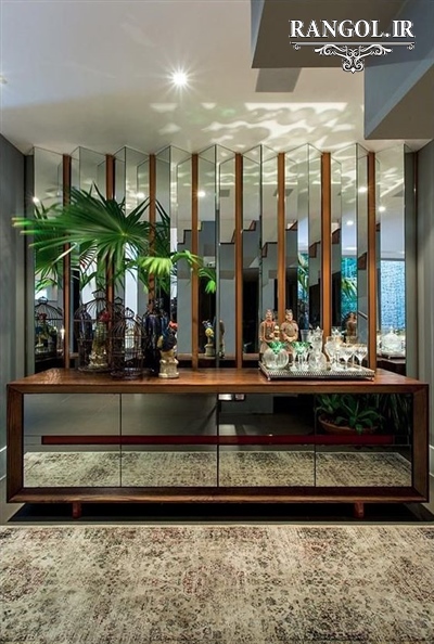 ایده تزیین میز کنسول دکور دیزاین میز کنسول شیک