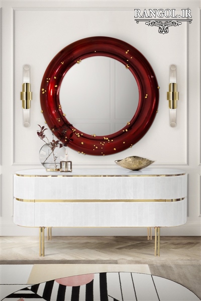 ایده تزیین میز کنسول دکور دیزاین میز کنسول شیک