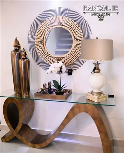 ایده تزیین میز کنسول دکور دیزاین میز کنسول شیک