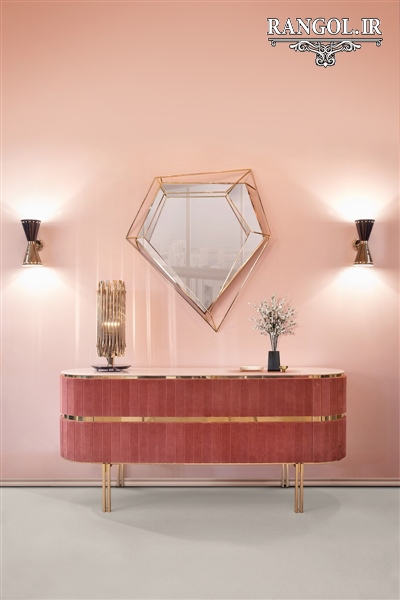 ایده تزیین میز کنسول دکور دیزاین میز کنسول شیک