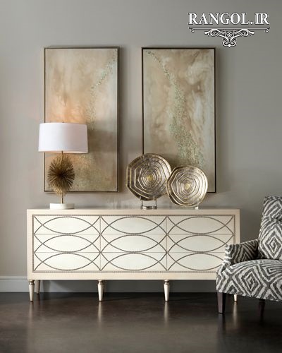 ایده تزیین میز کنسول دکور دیزاین میز کنسول شیک