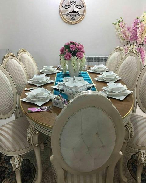 تزیین میز غذاخوری جهیزیه عروس- دیزاین ناهارخوری