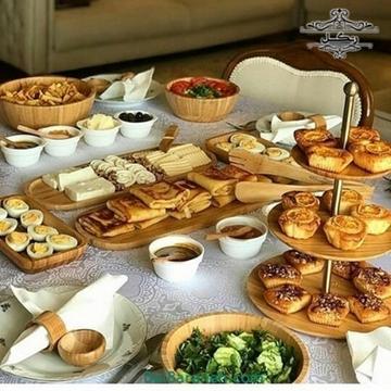 خرید ظرف پذیرایی چوبی بامبو جهیزیه عروس