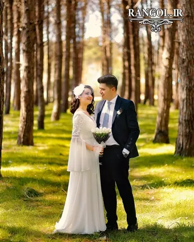 مدل لباس فرمالیته عروس پوشیده آستین دار خاص شیک