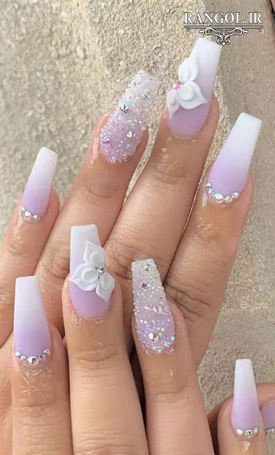 مدل طراحی دیزاین ناخن عروس لاک 