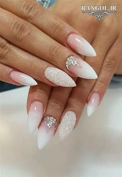 مدل طراحی دیزاین ناخن عروس لاک 