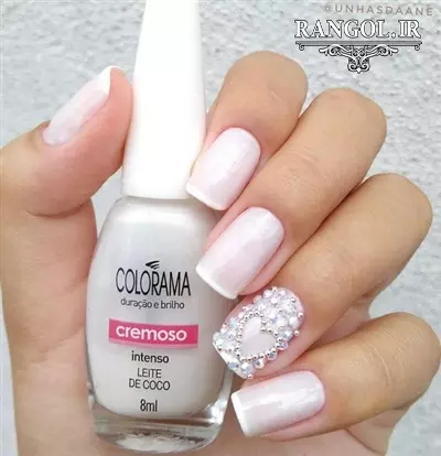 مدل طراحی دیزاین ناخن عروس لاک 