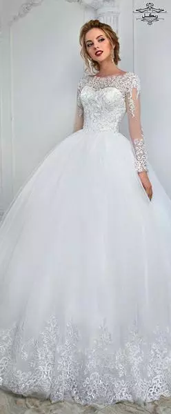 مدل لباس عروس با یقه بسته و پوشیده 