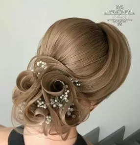 مدل شینیون پایین سر و پشت گردن عروس  مدل مو