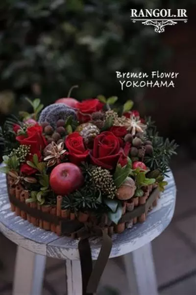 تزیین میوه آجیل شب یلدا باکس دسته گل یلدایی عروس