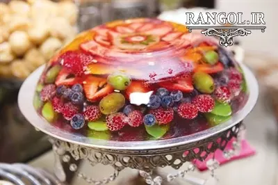 طرز تهیه ژله میوه ای مدل تزیین ایده ژله میوه ای ویترینی