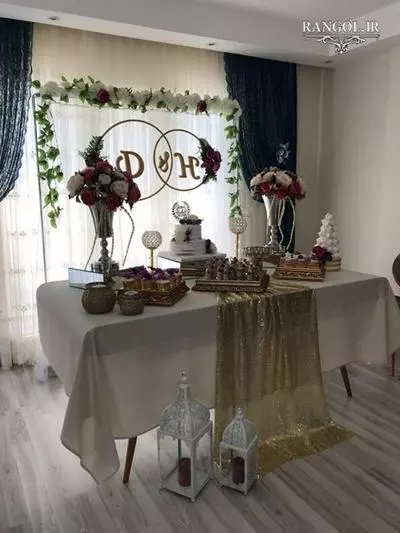 مدل تزیین میز بله برون دیزاین میز نامزدی