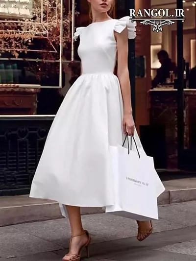 لباس مجلسی میدی پیراهن زنانه قد میدی متوسط شیک جدید