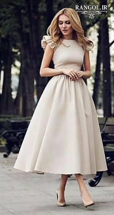 لباس مجلسی میدی پیراهن زنانه قد میدی متوسط شیک جدید