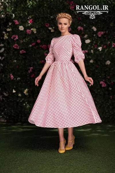 لباس مجلسی میدی پیراهن زنانه قد میدی متوسط شیک جدید