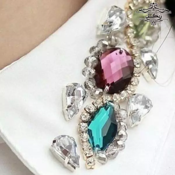 مدل مانتو و لباس مجلسی کار شده سنگ دوزی جواهر دوزی جدید